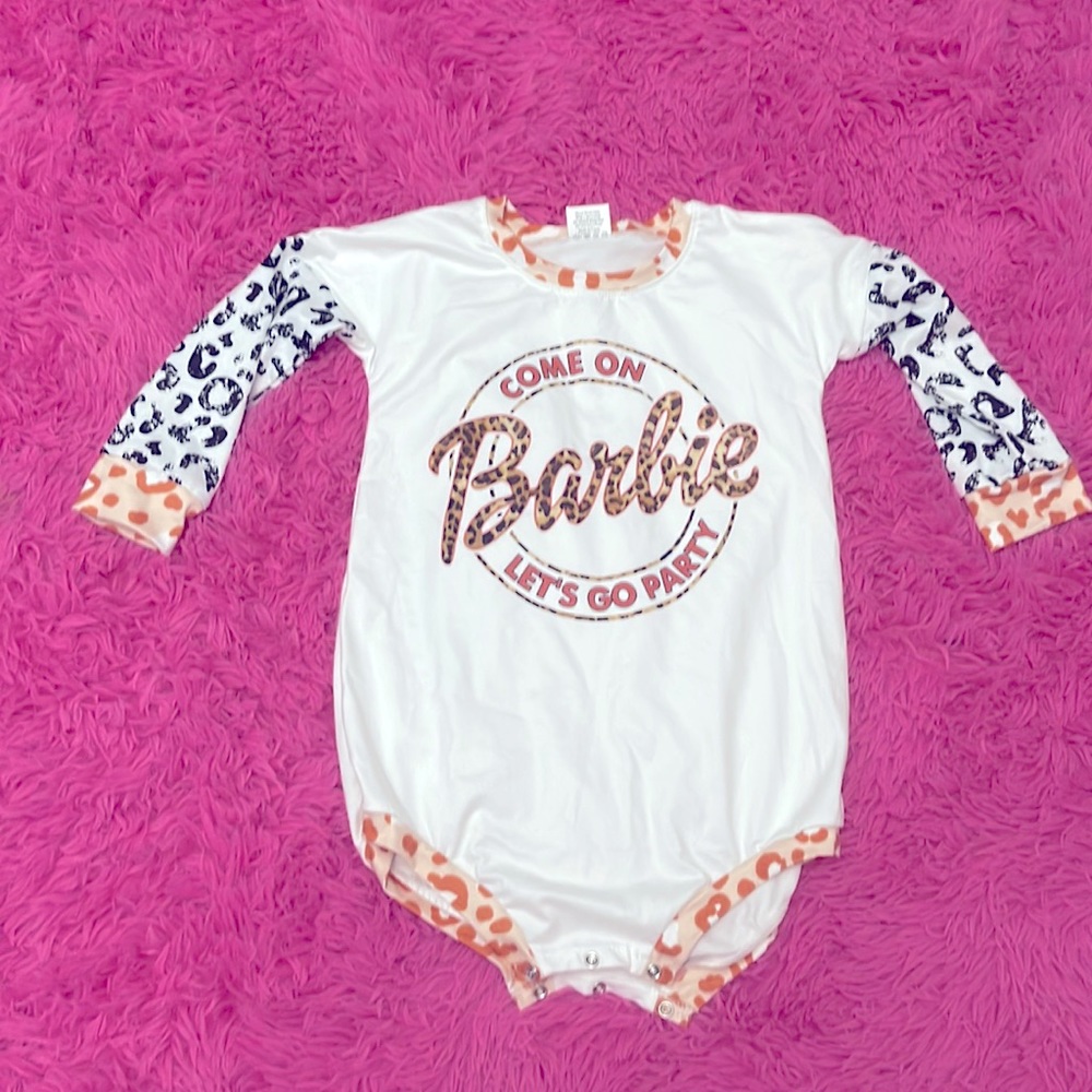 Barbie cheetah onsie